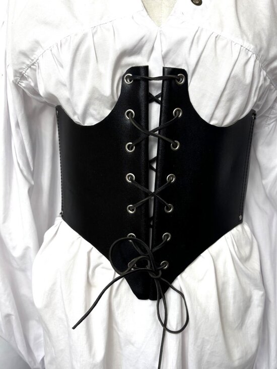 Handcrafted Accessories - Handcrafted Wench Leather Corset Belt Renaissance Medieval Med/ Lrg NOS NWOT